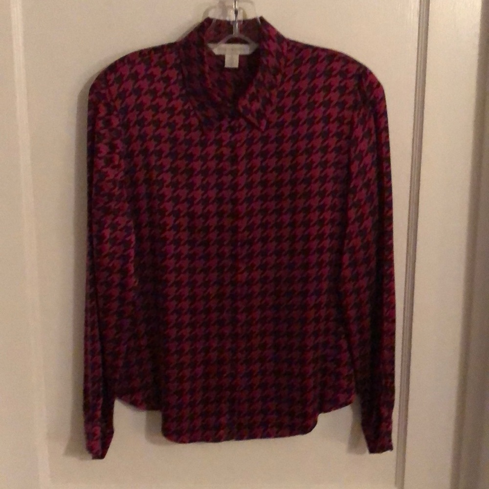 Silk long-sleeved blouse